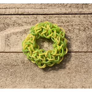 AJD-1002 : Yellow And Green Rubber Band Bracelet at Heavens Charms