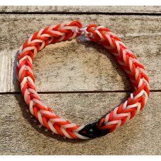 Red, White and Black Rubber Band Bracelet