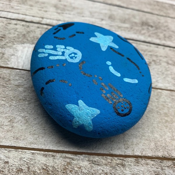 Space Themed Painted Rock Space Themed Painted Rock