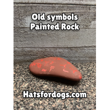 Painted Rock with Symbols
