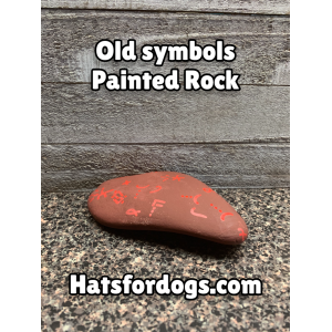 JTD-1008 : Painted Rock with Symbols at Heavens Charms