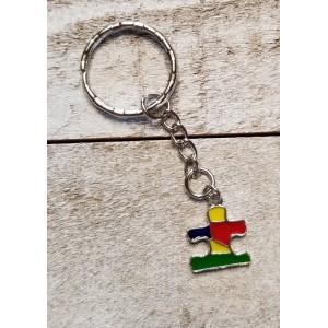 JTD-1019 : Autism Puzzle Charm Keychain at Heavens Charms