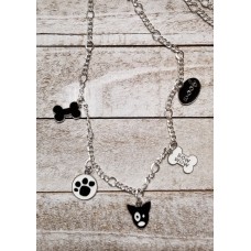 Metal Chain Dog Lovers Charm Necklace
