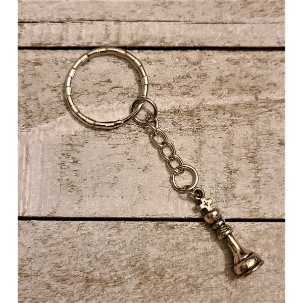 Chess King Piece Keychain Charm Board Game Fan Gift Strategy Player Key Ring Chess King Piece Keychain Charm Board Game Fan Gift Strategy Player Key Ring