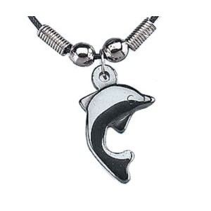 RTD-1045 : Hematite Dolphin Necklace at Heavens Charms