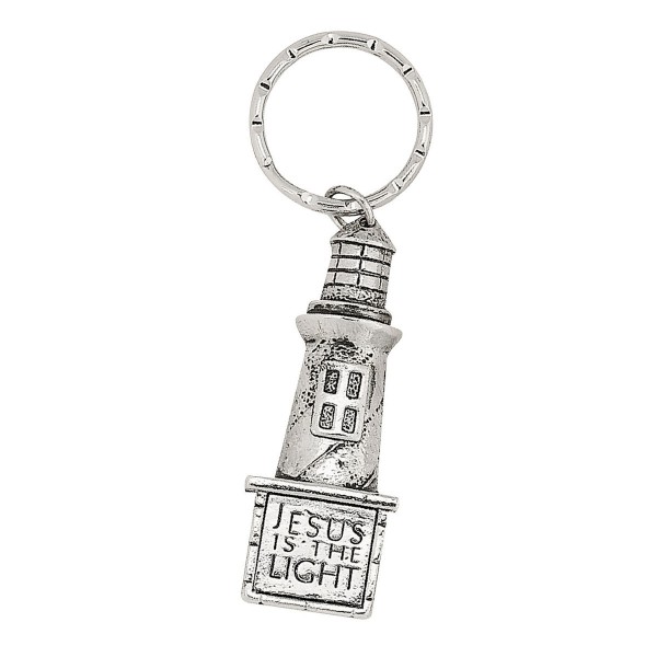 Jesus Is The Light - Metal Lighthouse Key Chain Jesus Is The Light - Metal Lighthouse Key Chain
