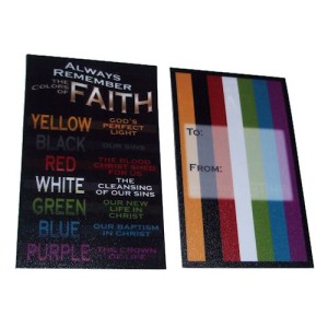RTD-1740 : Colors of Faith Plastic Wallet Card at Heavens Charms