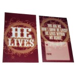 He Lives Plastic Wallet Card