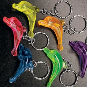 RTD-1787 : Plastic Dolphin Key Chain at Heavens Charms