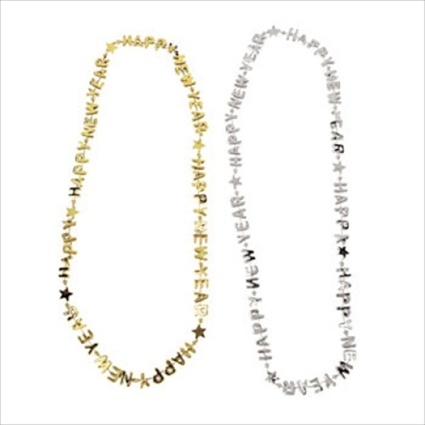 Plastic Happy New Year Necklace Plastic Happy New Year Necklace