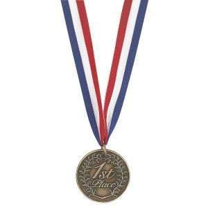 RTD-2830 : 1st Place Medals 2" Metal Medallion Ribbon School Sports Graduation Award at Heaven's Charms RTD-2830 : 1st Place Medals 2" Metal Medallion Ribbon School Sports Graduation Award at Heaven's Charms