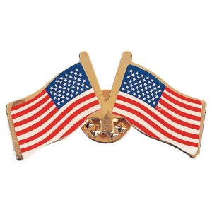 RTD-3317 : Metal Double USA Flag Pin at Heaven's Charms