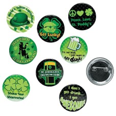 St. Patrick's Day Glow-in-the-Dark Metal Button