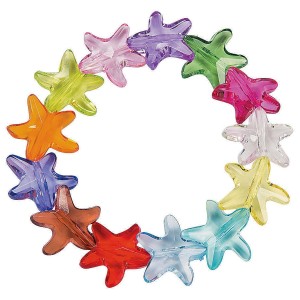 RTD-3433 : Colorful Starfish Stretchy Bracelet at Heavens Charms