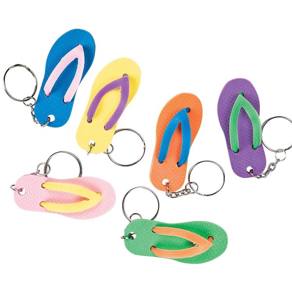 Flip Flop Keyring Beach Charm Summer Tropical Backpack Accessory Gift