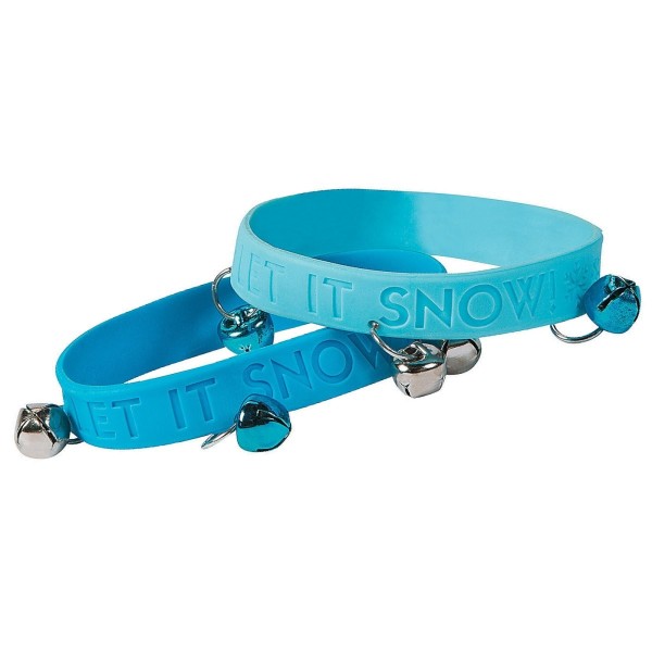 12-Pack Let It Snow Jingle Bells Christmas Bracelets 12-Pack Let It Snow Jingle Bells Christmas Bracelets
