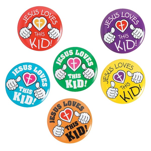 Jesus Loves This Kid Mini Metal Pins