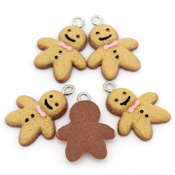 Resin Gingerbread Man Charms