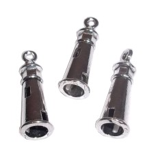 12-Pack of 3D Metal Lighthouse Charms Antique Silver 12-Pack of 3D Metal Lighthouse Charms Antique Silver