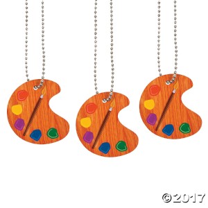 RTD-3774 : Artist Paint Palette Dog Tag Necklace at Heavens Charms