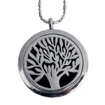 Tree of Life Aromatherapy Diffuser Necklace Silver Locket with 24 Inch Chain Tree of Life Aromatherapy Diffuser Necklace Silver Locket with 24 Inch Chain