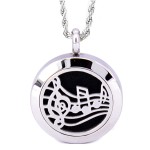 Music Lover's Essential Oils Diffuser Stainless Steel Locket Necklace