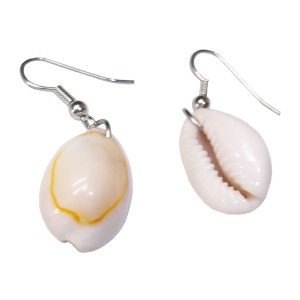 RTD-3934 : Pair of Cowrie Shell Earrings at Heavens Charms