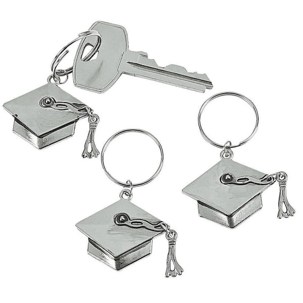 Pewtertone Graduation Cap Keychain Gift for High School or College Graduate Pewtertone Graduation Cap Keychain Gift for High School or College Graduate