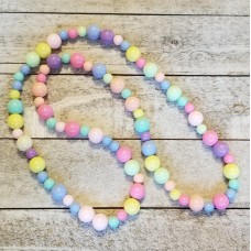 Candy-Colored Round Bead Necklace
