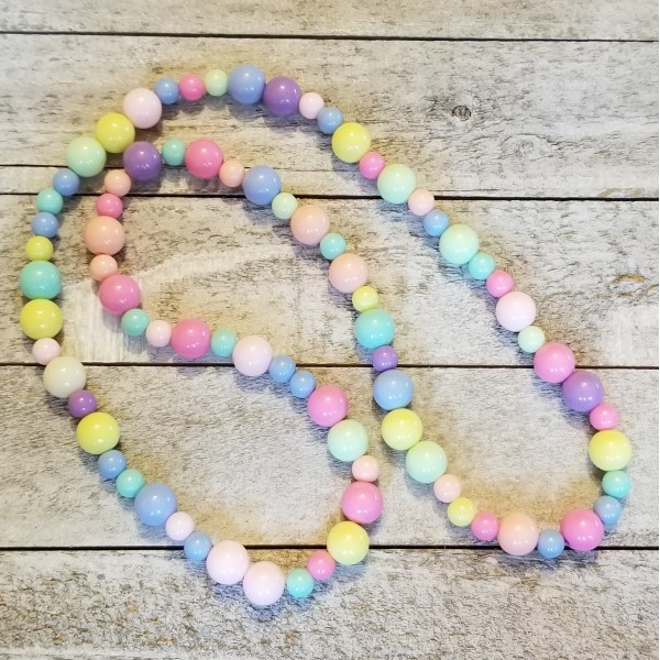 Candy-Colored Round Bead Necklace