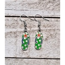 Dangle Earrings with Flip Flop Charms