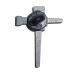 RTD-1052 : Metal Nail Cross Pin Brooch at Heavens Charms
