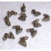 RTD-3680 : 3D Sitting Puppy Dog Charms Antique Brass Finish at Heavens Charms