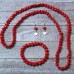 RTD-4036 : Heart Beaded Jewelry Set Necklace, Earrings and Bracelet at Heavens Charms