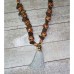 RTD-4037 : Wooden Beaded Tassel Necklace and Earrings Set at Heavens Charms