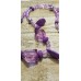 TYD-1132 : Handmade 26 Inch Purple Crystal and Glass Beaded Stretch Necklace at Heavens Charms