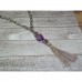 RTD-4034 : Tassel Long Beaded Chain Necklace and Earring Set at Heavens Charms