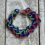 Red Green And Blue Rainbow Loom Bracelet
