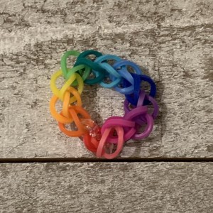 AJD-1108 : Rainbow Rainbow Loom Ring at RTD Gifts